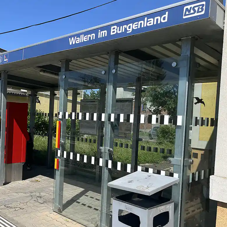 13 / 13: Bahnhof Wallern im Burgenland (Seewinkel)